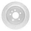 R1 13-19 Cadillac ATS Rear Left Drilled & Slotted Silver Brake Rotor