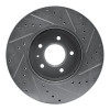 R1 09-11 Cadillac STS Front Left Drilled & Slotted Silver Brake Rotor