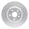 R1 08-17 Cadillac CTS Front Right Drilled & Slotted Silver Brake Rotor