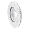 R1 08-17 Cadillac CTS Front Right Drilled & Slotted Silver Brake Rotor