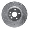 R1 08-17 Cadillac CTS Front Left Drilled & Slotted Silver Brake Rotor