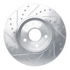 R1 08-14 Cadillac CTS Front Right Drilled & Slotted Silver Brake Rotor