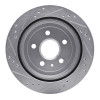 R1 08-19 Cadillac CTS Rear Right Drilled & Slotted Silver Brake Rotor
