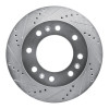 R1 06-11 Cadillac DTS Front Left Drilled & Slotted Silver Brake Rotor