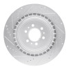 R1 04-11 Cadillac STS Rear Right Drilled & Slotted Silver Brake Rotor