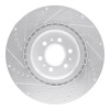 R1 04-11 Cadillac CTS Front Right Drilled & Slotted Silver Brake Rotor