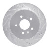 R1 03-11 Cadillac CTS Rear Right Drilled & Slotted Silver Brake Rotor