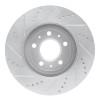 R1 03-08 Cadillac SEVILLE Front Right Drilled & Slotted Silver Brake Rotor