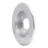 R1 86-92 Buick Reatta Rear Left Drilled & Slotted Silver Brake Rotor