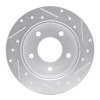 R1 86-92 Buick Reatta Rear Left Drilled & Slotted Silver Brake Rotor