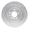 R1 01-01 Cadillac CATERA Rear Right Drilled & Slotted Silver Brake Rotor