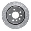 R1 01-01 Cadillac CATERA Rear Left Drilled & Slotted Silver Brake Rotor