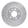 R1 11-25 Buick Encore GX Front Right Drilled & Slotted Silver Brake Rotor