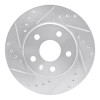 R1 11-16 Buick LaCrosse Front Left Drilled & Slotted Silver Brake Rotor
