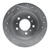 R1 06-10 Buick ALLURE Rear Left Drilled & Slotted Silver Brake Rotor
