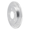 R1 88-94 Buick Regal Rear Right Drilled & Slotted Silver Brake Rotor