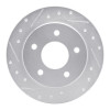 R1 88-94 Buick Regal Rear Left Drilled & Slotted Silver Brake Rotor