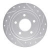 R1 88-94 Buick Regal Rear Left Drilled & Slotted Silver Brake Rotor