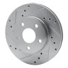 R1 80-89 Buick SKYLARK Front Left Drilled & Slotted Silver Brake Rotor