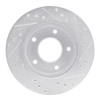 R1 77-80 Buick LeSabre Rear Left Drilled & Slotted Silver Brake Rotor