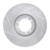 R1 96-06 Hummer H1 Front RightRear Right Drilled & Slotted Silver Brake Rotor