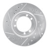 R1 92-04 Hummer H1 Front LeftRear Left Drilled & Slotted Silver Brake Rotor