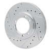 R1 92-04 Hummer H1 Front LeftRear Left Drilled & Slotted Silver Brake Rotor