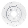 R1 22-25 Jeep Grand Cherokee Front Left Drilled & Slotted Silver Brake Rotor