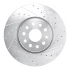 R1 21-25 Dodge Charger DAYTonA Front Right Drilled & Slotted Silver Brake Rotor