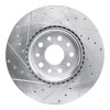 R1 21-25 Dodge Charger DAYTonA Front Right Drilled & Slotted Silver Brake Rotor