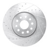 R1 21-25 Dodge Charger DAYTonA Front Left Drilled & Slotted Silver Brake Rotor