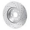 R1 21-25 Dodge Charger DAYTonA Front Left Drilled & Slotted Silver Brake Rotor
