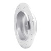 R1 18-25 Jeep Wrangler Rear Right Drilled & Slotted Silver Brake Rotor EDZ-42041R