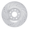 R1 18-25 Jeep Gladiator Front Right Drilled & Slotted Silver Brake Rotor