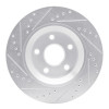 R1 12-18 Jeep Wrangler Front Right Drilled & Slotted Silver Brake Rotor