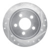 R1 03-07 Jeep Liberty Rear Right Drilled & Slotted Silver Brake Rotor