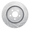 R1 11-12 Jeep Liberty Front Right Drilled & Slotted Silver Brake Rotor