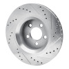 R1 11-12 Jeep Liberty Front Left Drilled & Slotted Silver Brake Rotor