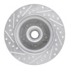 R1 86-92 Jeep COMANCHE Front Right Drilled & Slotted Silver Brake Rotor
