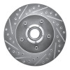 R1 86-92 Jeep COMANCHE Front Left Drilled & Slotted Silver Brake Rotor