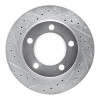 R1 74-80 InternatIonal SCOUT II Front Left Drilled & Slotted Silver Brake Rotor
