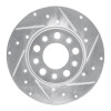 R1 15-25 Alfa Romeo Tonale Rear Right Drilled & Slotted Silver Brake Rotor