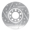 R1 15-25 Alfa Romeo Tonale Rear Right Drilled & Slotted Silver Brake Rotor