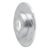 R1 15-25 Alfa Romeo Tonale Rear Left Drilled & Slotted Silver Brake Rotor