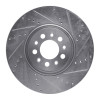R1 14-25 Alfa Romeo Tonale Front Right Drilled & Slotted Silver Brake Rotor
