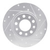 R1 14-22 Chrysler 200 Rear Right Drilled & Slotted Silver Brake Rotor