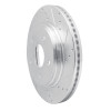 R1 08-12 Jeep J8 Front Right Drilled & Slotted Silver Brake Rotor