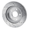 R1 08-12 Jeep J8 Front Left Drilled & Slotted Silver Brake Rotor