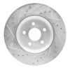 R1 11-25 Dodge Durango Front Right Drilled & Slotted Silver Brake Rotor