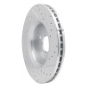 R1 11-25 Dodge Durango Front Left Drilled & Slotted Silver Brake Rotor